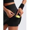 imageCRZ YOGA Tennis Skirt for Women High Waisted Flowy Golf Pickleball Athletic Casual A Line Skorts with PocketsBlack