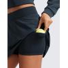 imageCRZ YOGA Tennis Skirt for Women High Waisted Flowy Golf Pickleball Athletic Casual A Line Skorts with PocketsTrue Navy