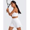 imageCRZ YOGA Tennis Skirt for Women High Waisted Flowy Golf Pickleball Athletic Casual A Line Skorts with PocketsWhite