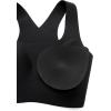 imageCRZ YOGA Womens Flex Sculpt Racerback Sports Bra  U Neck Medium Impact Padded Wireless Workout Gym Crop TopBlack
