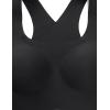 imageCRZ YOGA Womens Flex Sculpt Racerback Sports Bra  U Neck Medium Impact Padded Wireless Workout Gym Crop TopBlack
