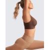 imageCRZ YOGA Womens Flex Sculpt Racerback Sports Bra  U Neck Medium Impact Padded Wireless Workout Gym Crop TopCoffee Brown