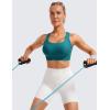 imageCRZ YOGA Womens Flex Sculpt Racerback Sports Bra  U Neck Medium Impact Padded Wireless Workout Gym Crop TopGreen Jade