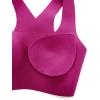 imageCRZ YOGA Womens Flex Sculpt Racerback Sports Bra  U Neck Medium Impact Padded Wireless Workout Gym Crop TopMagenta Purple