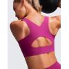 imageCRZ YOGA Womens Flex Sculpt Racerback Sports Bra  U Neck Medium Impact Padded Wireless Workout Gym Crop TopMagenta Purple