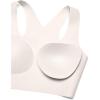imageCRZ YOGA Womens Flex Sculpt Racerback Sports Bra  U Neck Medium Impact Padded Wireless Workout Gym Crop TopMilky White Bone