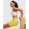 imageCRZ YOGA Womens Flex Sculpt Racerback Sports Bra  U Neck Medium Impact Padded Wireless Workout Gym Crop TopMilky White Bone