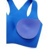 imageCRZ YOGA Womens Flex Sculpt Racerback Sports Bra  U Neck Medium Impact Padded Wireless Workout Gym Crop TopSparkle Blue