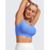 imageCRZ YOGA Womens Flex Sculpt Racerback Sports Bra  U Neck Medium Impact Padded Wireless Workout Gym Crop TopWild Indigo