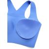 imageCRZ YOGA Womens Flex Sculpt Racerback Sports Bra  U Neck Medium Impact Padded Wireless Workout Gym Crop TopWild Indigo