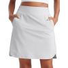 imageCRZ YOGA Golf Skirts for Women 18 High Waisted A Line Athletic Casual Tennis Skort with Shorts PocketsPlatinum Grey