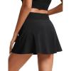 imageCRZ YOGA Tennis Skirt for Women High Waisted Flowy Golf Pickleball Athletic Casual A Line Skorts with PocketsBlack