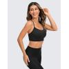 imageCRZ YOGA Butterluxe Womens YBack Racerback Sports Bra  Spaghetti Straps Wireless Scoop Neck Athletic Padded Yoga TopsBlack