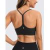 imageCRZ YOGA Butterluxe Womens YBack Racerback Sports Bra  Spaghetti Straps Wireless Scoop Neck Athletic Padded Yoga TopsBlack