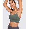 imageCRZ YOGA Butterluxe Womens YBack Racerback Sports Bra  Spaghetti Straps Wireless Scoop Neck Athletic Padded Yoga TopsGrey Sage