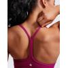 imageCRZ YOGA Butterluxe Womens YBack Racerback Sports Bra  Spaghetti Straps Wireless Scoop Neck Athletic Padded Yoga TopsMagenta Purple