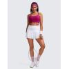 imageCRZ YOGA Butterluxe Womens YBack Racerback Sports Bra  Spaghetti Straps Wireless Scoop Neck Athletic Padded Yoga TopsMagenta Purple