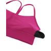 imageCRZ YOGA Butterluxe Womens YBack Racerback Sports Bra  Spaghetti Straps Wireless Scoop Neck Athletic Padded Yoga TopsMagenta Purple