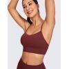 imageCRZ YOGA Butterluxe Womens YBack Racerback Sports Bra  Spaghetti Straps Wireless Scoop Neck Athletic Padded Yoga TopsNoctilucence Red