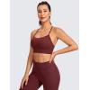 imageCRZ YOGA Butterluxe Womens YBack Racerback Sports Bra  Spaghetti Straps Wireless Scoop Neck Athletic Padded Yoga TopsNoctilucence Red