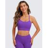 imageCRZ YOGA Butterluxe Womens YBack Racerback Sports Bra  Spaghetti Straps Wireless Scoop Neck Athletic Padded Yoga TopsRoyal Lilac