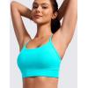 imageCRZ YOGA Butterluxe Womens YBack Racerback Sports Bra  Spaghetti Straps Wireless Scoop Neck Athletic Padded Yoga TopsSpectral Blue