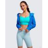 imageCRZ YOGA Butterluxe Womens YBack Racerback Sports Bra  Spaghetti Straps Wireless Scoop Neck Athletic Padded Yoga TopsSpectral Blue