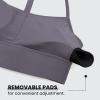 imageCRZ YOGA Butterluxe Womens YBack Racerback Sports Bra  Spaghetti Straps Wireless Scoop Neck Athletic Padded Yoga TopsTornado Grey