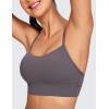 imageCRZ YOGA Butterluxe Womens YBack Racerback Sports Bra  Spaghetti Straps Wireless Scoop Neck Athletic Padded Yoga TopsTornado Grey