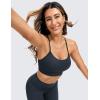 imageCRZ YOGA Butterluxe Womens YBack Racerback Sports Bra  Spaghetti Straps Wireless Scoop Neck Athletic Padded Yoga TopsTrue Navy
