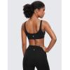 imageCRZ YOGA Butterluxe Mini Bra for Women  Scoop Neck Low Impact Wireless Sports Yoga Padded Workout CamiBlack