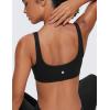 imageCRZ YOGA Butterluxe Mini Bra for Women  Scoop Neck Low Impact Wireless Sports Yoga Padded Workout CamiBlack