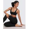 imageCRZ YOGA Butterluxe Mini Bra for Women  Scoop Neck Low Impact Wireless Sports Yoga Padded Workout CamiBlack