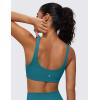 imageCRZ YOGA Butterluxe Mini Bra for Women  Scoop Neck Low Impact Wireless Sports Yoga Padded Workout CamiBorealis Green