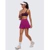 imageCRZ YOGA Butterluxe Mini Bra for Women  Scoop Neck Low Impact Wireless Sports Yoga Padded Workout CamiDeep Purple