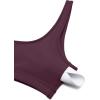 imageCRZ YOGA Butterluxe Mini Bra for Women  Scoop Neck Low Impact Wireless Sports Yoga Padded Workout CamiDeep Purple