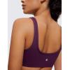 imageCRZ YOGA Butterluxe Mini Bra for Women  Scoop Neck Low Impact Wireless Sports Yoga Padded Workout CamiDeep Purple