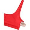 imageCRZ YOGA Butterluxe Mini Bra for Women  Scoop Neck Low Impact Wireless Sports Yoga Padded Workout CamiDeep Red