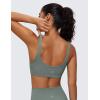 imageCRZ YOGA Butterluxe Mini Bra for Women  Scoop Neck Low Impact Wireless Sports Yoga Padded Workout CamiGrey Sage