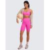 imageCRZ YOGA Butterluxe Mini Bra for Women  Scoop Neck Low Impact Wireless Sports Yoga Padded Workout CamiLight Purple