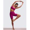 imageCRZ YOGA Butterluxe Mini Bra for Women  Scoop Neck Low Impact Wireless Sports Yoga Padded Workout CamiMagenta Purple