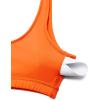 imageCRZ YOGA Butterluxe Mini Bra for Women  Scoop Neck Low Impact Wireless Sports Yoga Padded Workout CamiNeon Orange