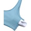 imageCRZ YOGA Butterluxe Mini Bra for Women  Scoop Neck Low Impact Wireless Sports Yoga Padded Workout CamiPure Blue