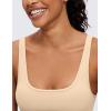 imageCRZ YOGA Butterluxe Mini Bra for Women  Scoop Neck Low Impact Wireless Sports Yoga Padded Workout CamiTan Milkshake