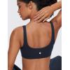 imageCRZ YOGA Butterluxe Mini Bra for Women  Scoop Neck Low Impact Wireless Sports Yoga Padded Workout CamiTwilight Blue