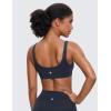 imageCRZ YOGA Butterluxe Mini Bra for Women  Scoop Neck Low Impact Wireless Sports Yoga Padded Workout CamiTwilight Blue