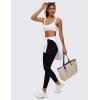 imageCRZ YOGA Butterluxe Mini Bra for Women  Scoop Neck Low Impact Wireless Sports Yoga Padded Workout CamiWhite