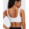imageCRZ YOGA Butterluxe Mini Bra for Women  Scoop Neck Low Impact Wireless Sports Yoga Padded Workout CamiWhite