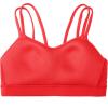 imageCRZ YOGA Butterluxe V Neck Sports Bras for Women  Molded Cup Workout Top Double Spaghetti Straps Wireless Yoga ClothesDeep Red