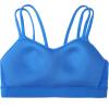 imageCRZ YOGA Butterluxe V Neck Sports Bras for Women  Molded Cup Workout Top Double Spaghetti Straps Wireless Yoga ClothesSparkle Blue
